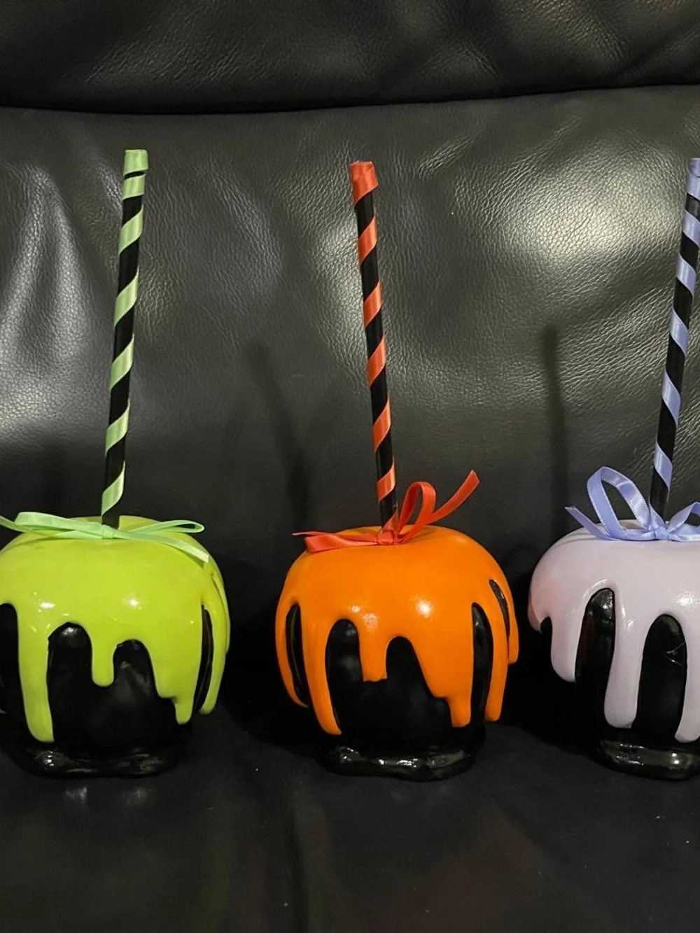 Halloween Sweet Treats Candy Apples Decor, Set of 3